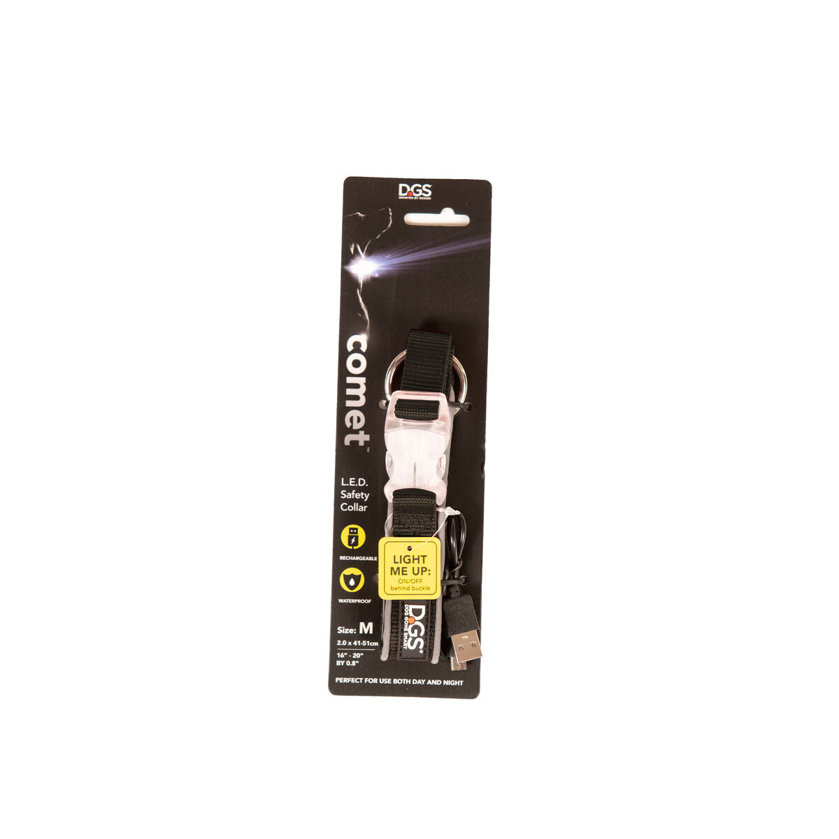 Dog collar Dog Gone Smart Black 12 Light