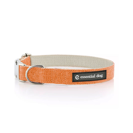 Organic Hemp & Cotton Dog Collar - Orange Burst