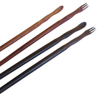 Funny Wood Chopsticks with Tiny Fork & Spoon at the top
