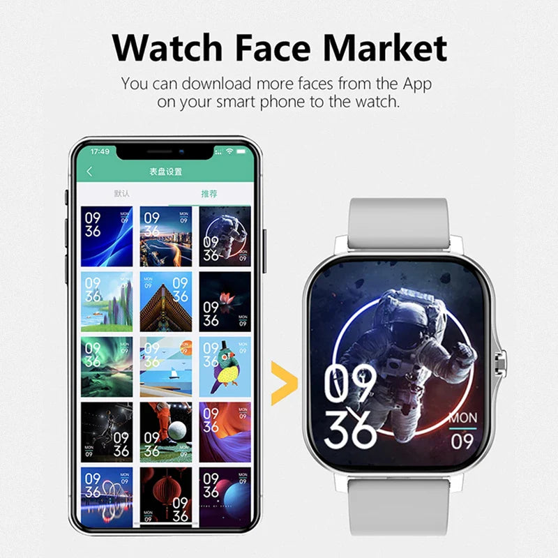 NNEOBA Smart Watch Fitness Clock Silver-2