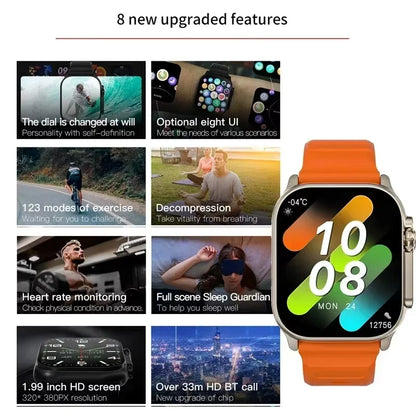 NNEOBA Smart Watch Fitness Health Tracker Orange-2