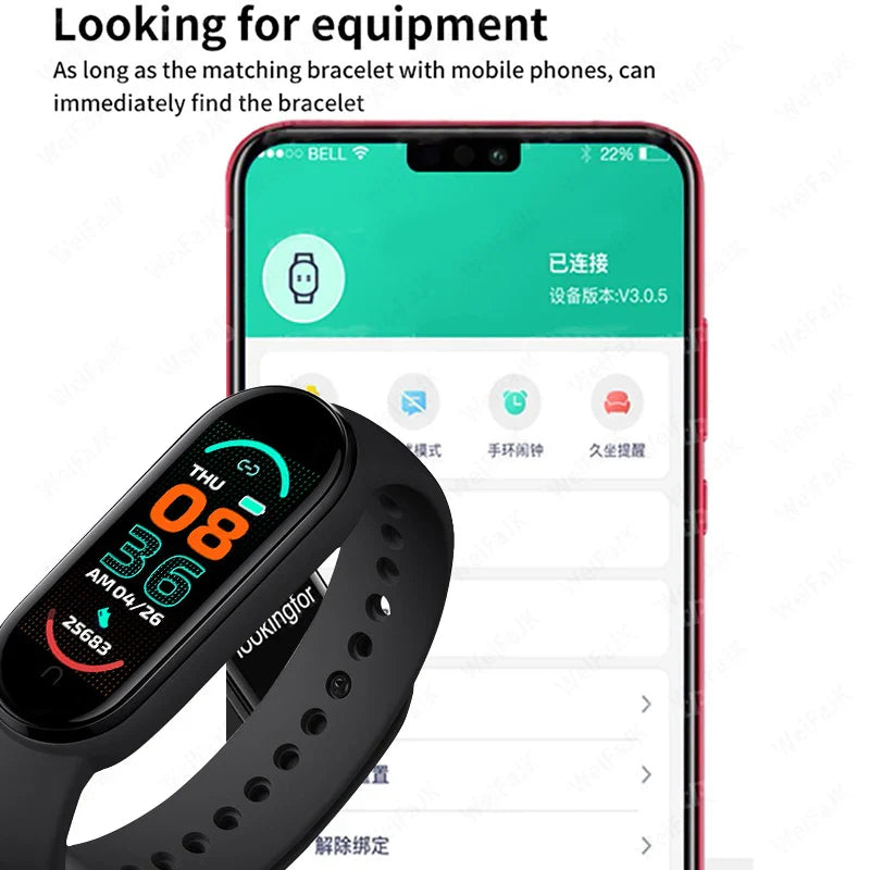 NNEOBA Smart Fitness Bracelet Watch Black-1