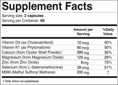 BonStrong Nano Calcium Magnesium & MSM Supplements
