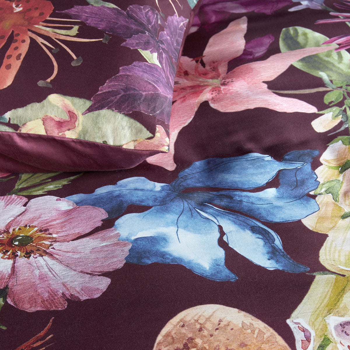 NNEDSZ Bedding House Lily Multi Cotton Floral Quilt Cover Set King