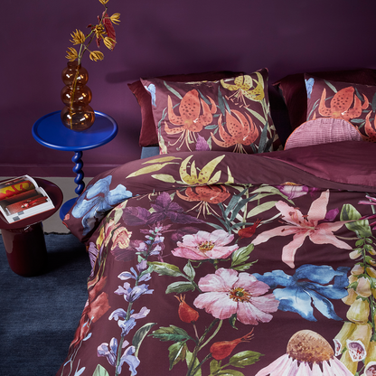 NNEDSZ Bedding House Lily Multi Cotton Floral Quilt Cover Set Queen