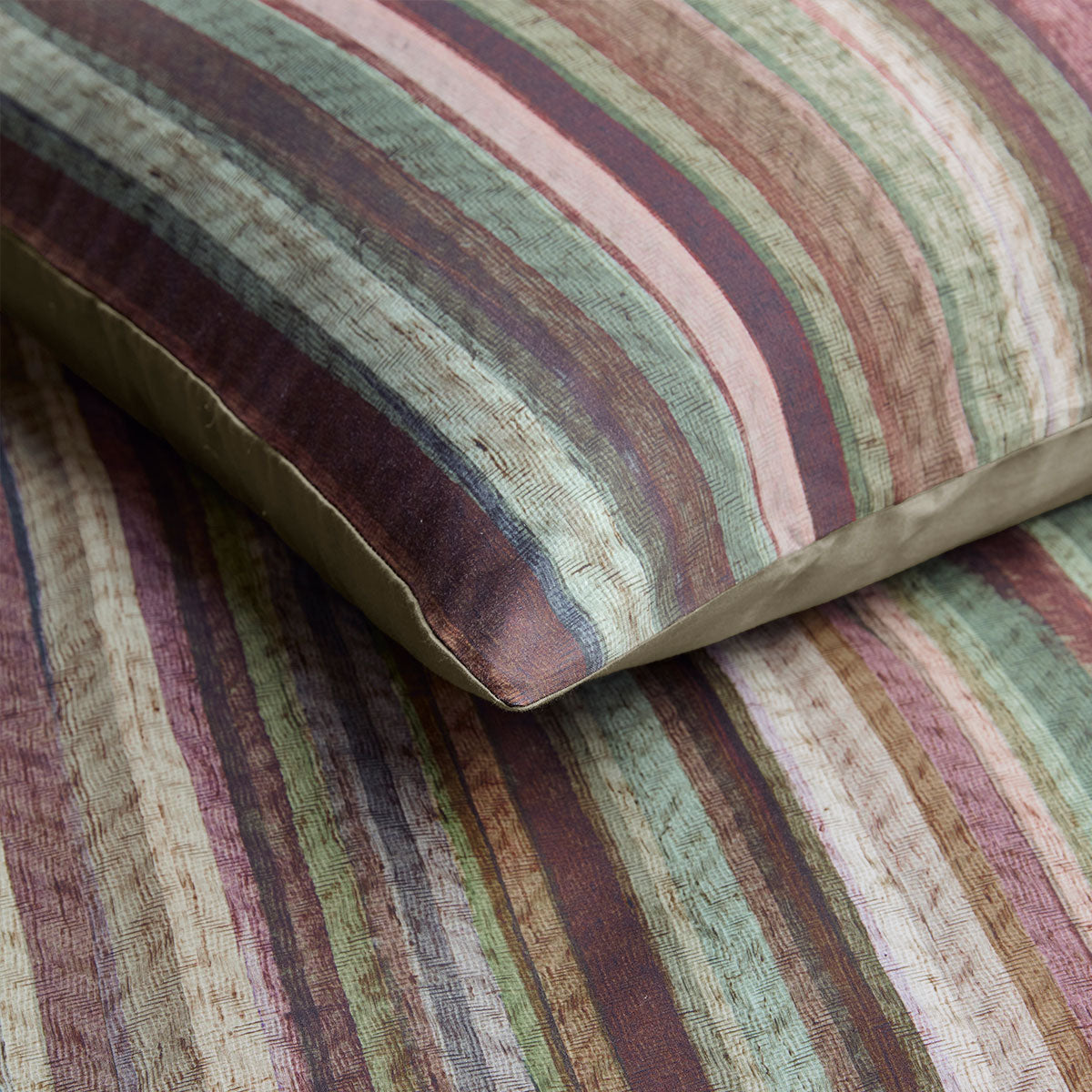 NNEDSZ Bedding House Roman Multi Cotton Stripe Quilt Cover Set Queen