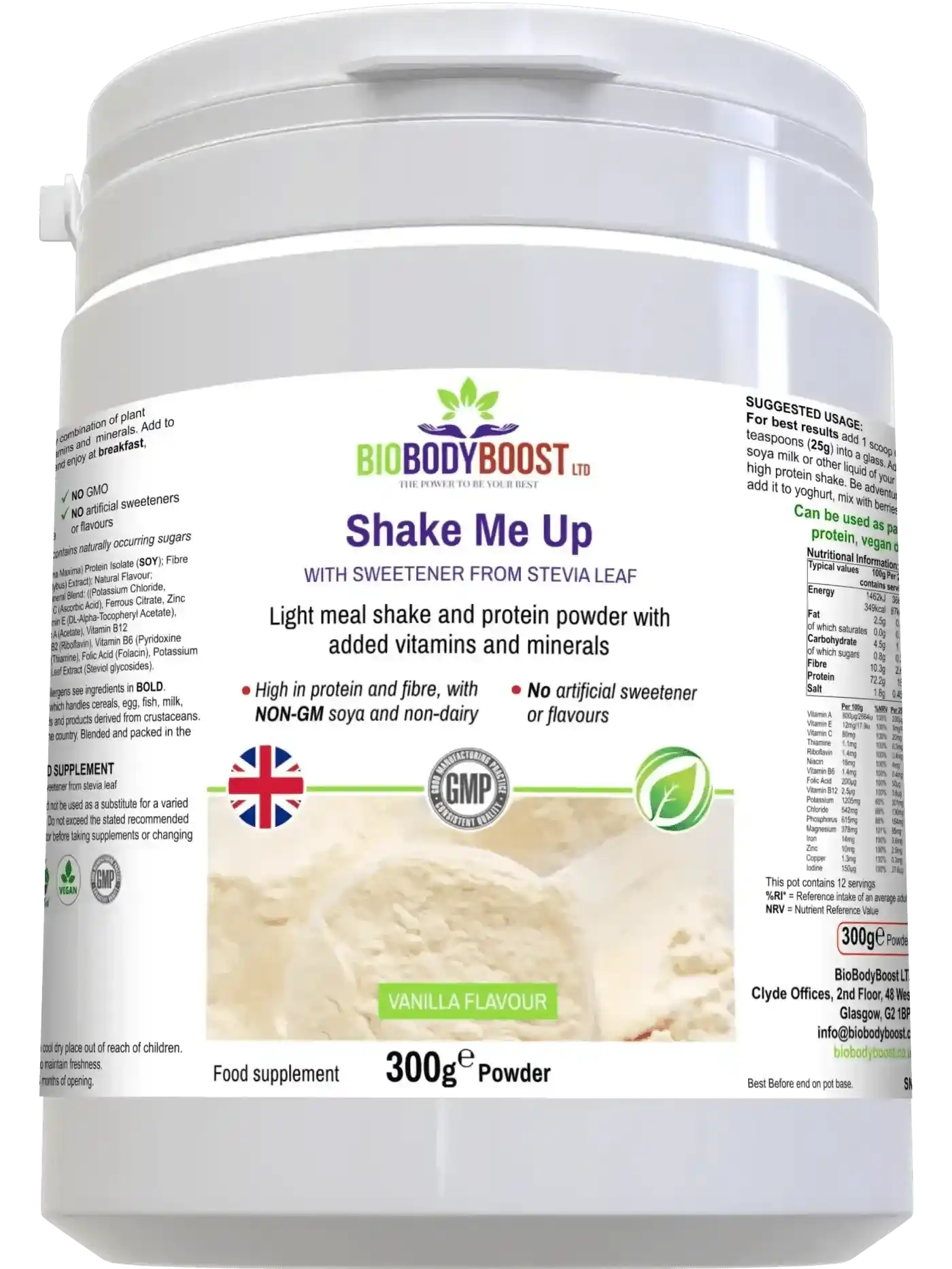Shake Me Up Vanilla - Vegan Meal Shake Powder