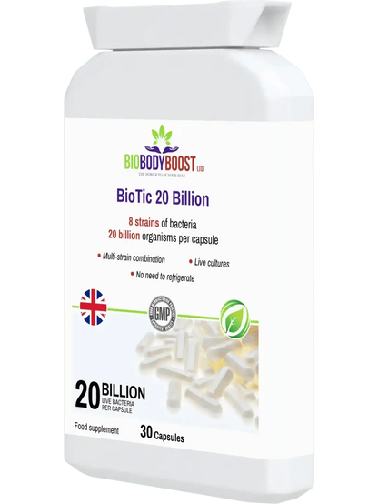 BioBodyBoost Vegan Probiotic - 20 Billion Live Cultures