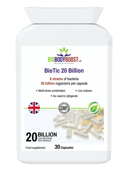 BioBodyBoost Vegan Probiotic - 20 Billion Live Cultures