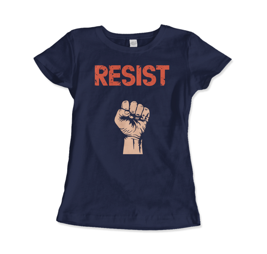Resist Raised Fist with Distressed Design t-shirt