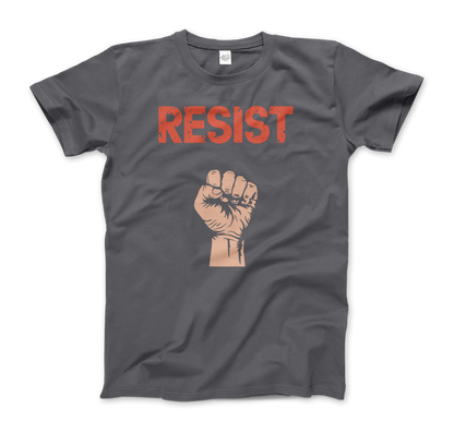 Resist Raised Fist with Distressed Design t-shirt