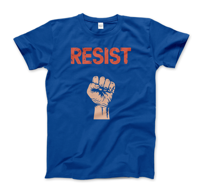 Resist Raised Fist with Distressed Design t-shirt