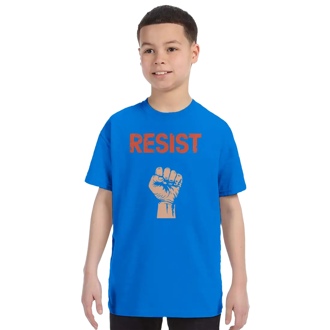 Resist Raised Fist with Distressed Design t-shirt