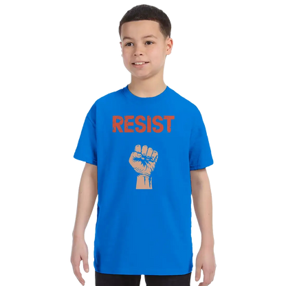 Resist Raised Fist with Distressed Design t-shirt