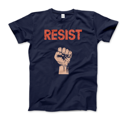 Resist Raised Fist with Distressed Design t-shirt