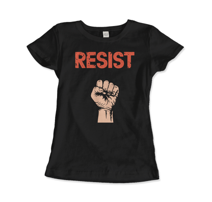 Resist Raised Fist with Distressed Design t-shirt